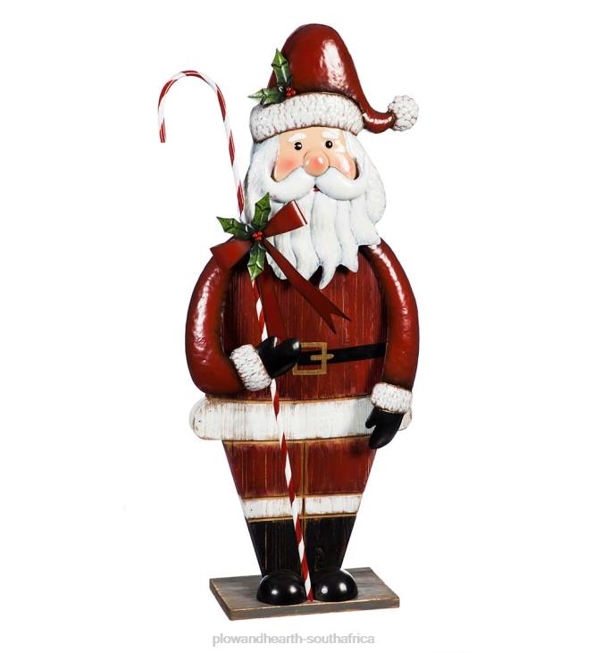 Seasonal & Gifts Plow & Hearth Metal and Wood Santa Statuary NFLB2206