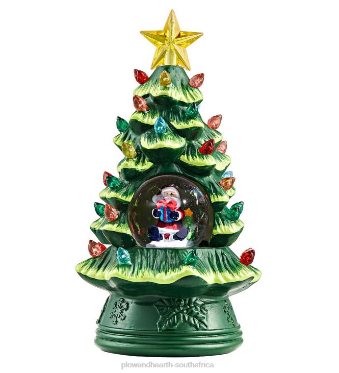 Seasonal & Gifts Plow & Hearth Mini LED Christmas Tree Snow Globes, Set of 3 NFLB2272