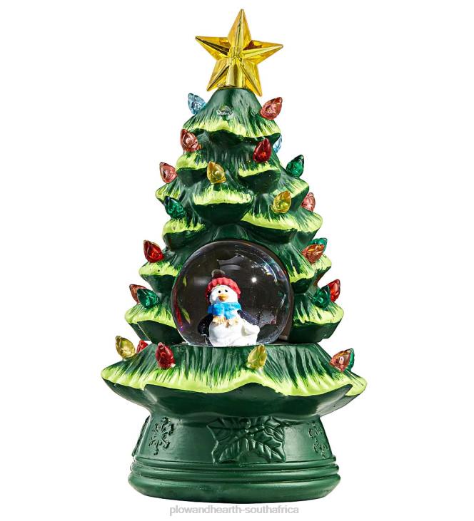 Seasonal & Gifts Plow & Hearth Mini LED Christmas Tree Snow Globes, Set of 3 NFLB2272
