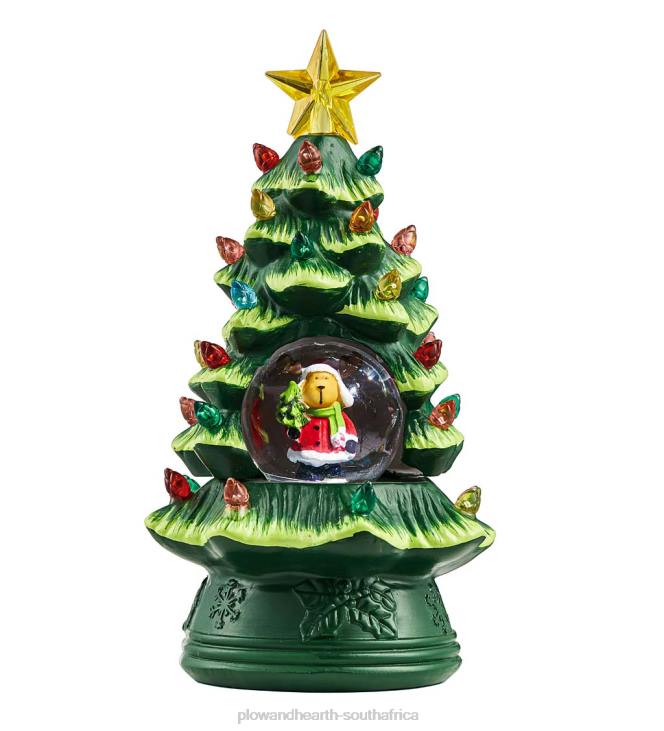 Seasonal & Gifts Plow & Hearth Mini LED Christmas Tree Snow Globes, Set of 3 NFLB2272