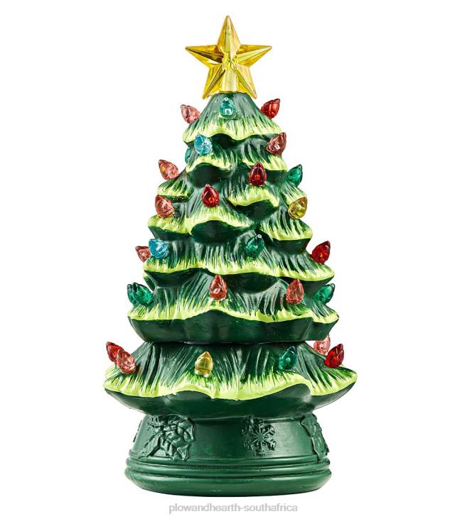Seasonal & Gifts Plow & Hearth Mini LED Christmas Tree Snow Globes, Set of 3 NFLB2272