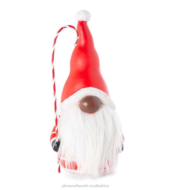Seasonal & Gifts Plow & Hearth Santa Gnome with Lighted Candy Cane and Color-Changing Beard - Black NFLB2286