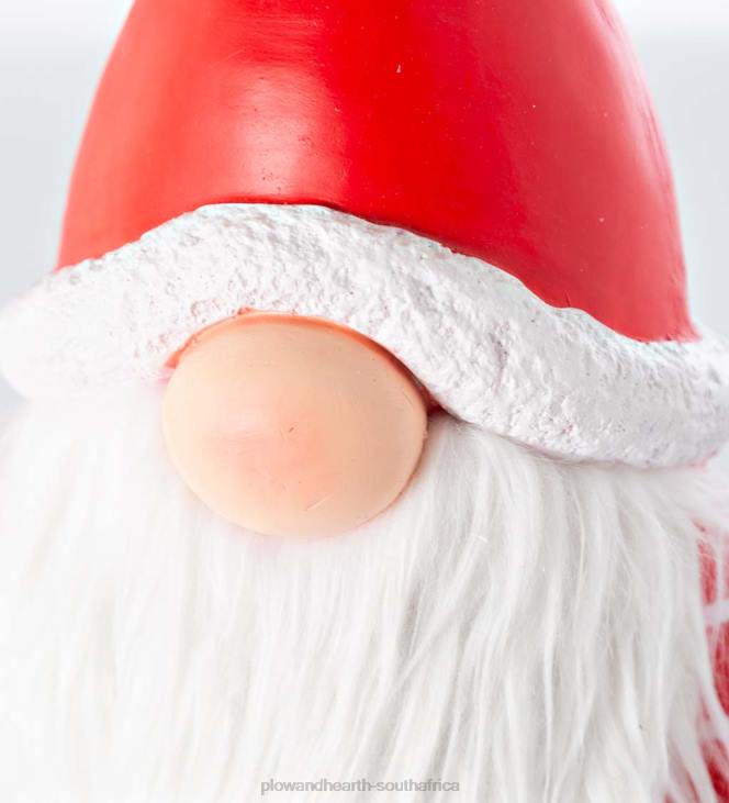 Seasonal & Gifts Plow & Hearth Santa Gnome with Lighted Candy Cane and Color-Changing Beard - Black NFLB2286