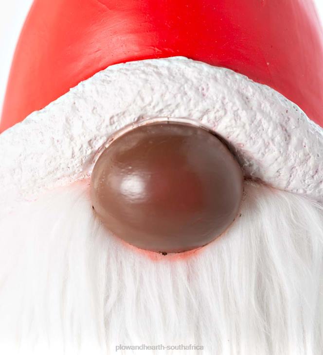 Seasonal & Gifts Plow & Hearth Santa Gnome with Lighted Candy Cane and Color-Changing Beard - Black NFLB2286