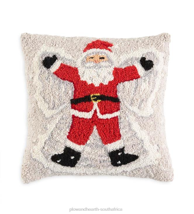 Seasonal & Gifts Plow & Hearth Santa Snow Angel Hand-Hooked Wool Throw Pillow NFLB2199