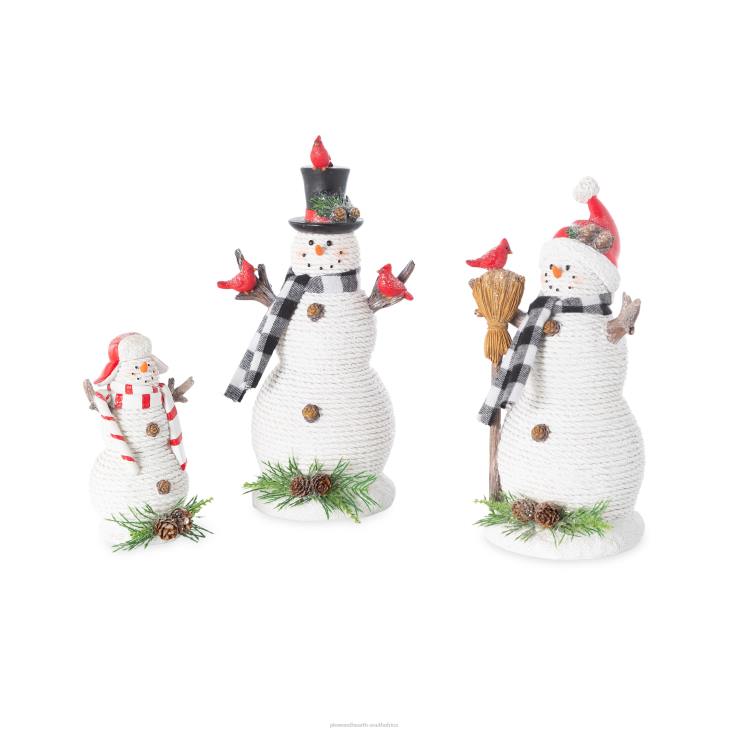 Seasonal & Gifts Plow & Hearth Snowman Family Holiday Accent, Set of 3 NFLB2174