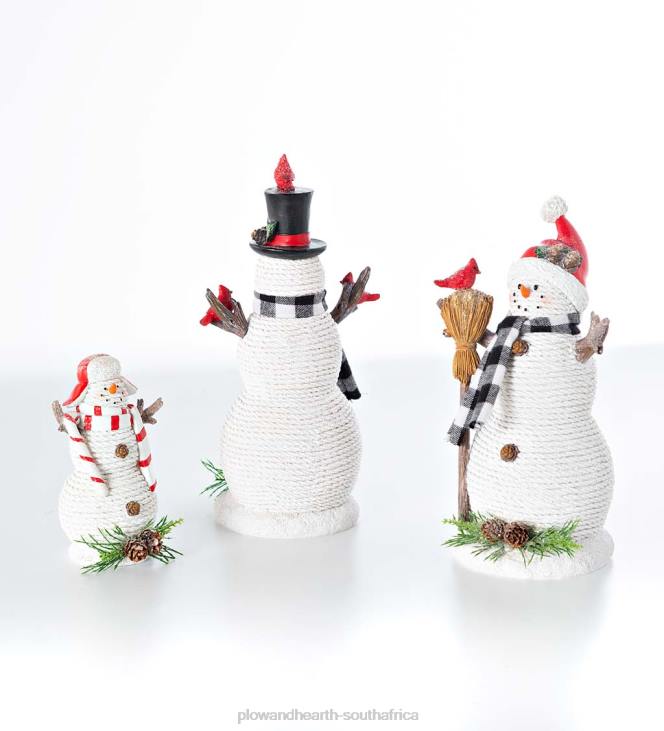 Seasonal & Gifts Plow & Hearth Snowman Family Holiday Accent, Set of 3 NFLB2174