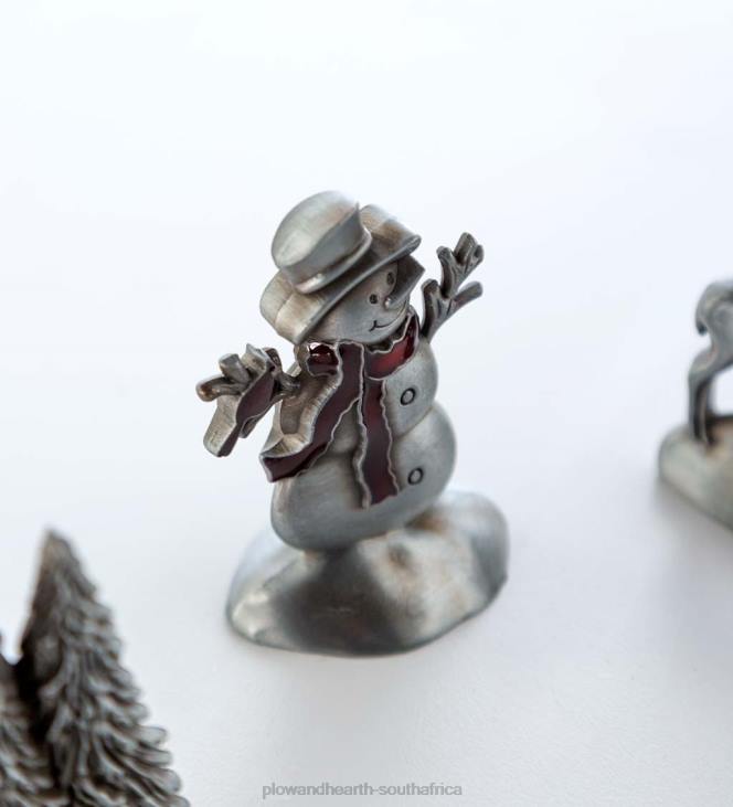 Seasonal & Gifts Plow & Hearth Snowman & Friends Metal Holiday Accents, Set of 3 NFLB2166