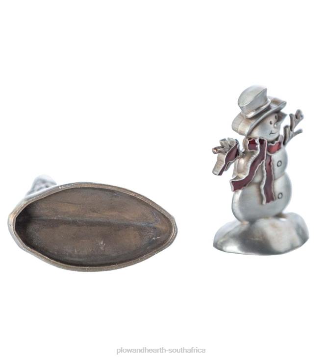 Seasonal & Gifts Plow & Hearth Snowman & Friends Metal Holiday Accents, Set of 3 NFLB2166