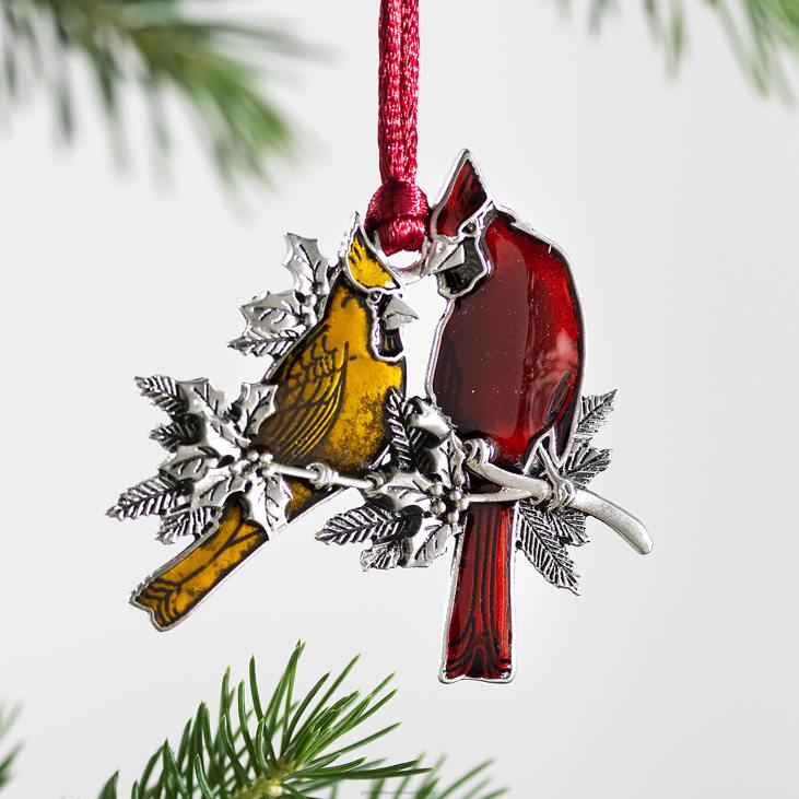 Seasonal & Gifts Plow & Hearth Solid Pewter Christmas Tree Ornament - Poinsettia NFLB2162