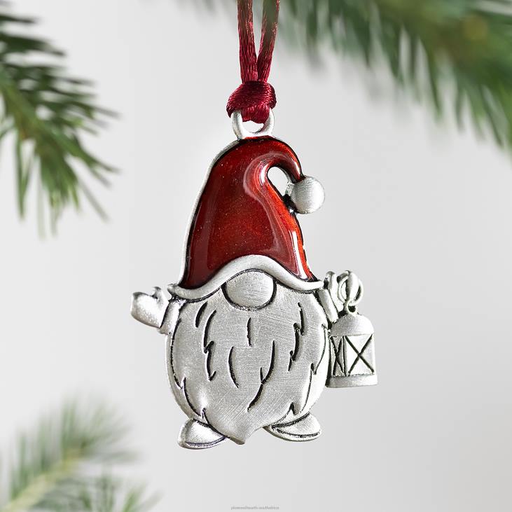 Seasonal & Gifts Plow & Hearth Solid Pewter Christmas Tree Ornament - Poinsettia NFLB2162