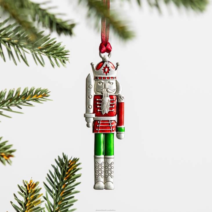 Seasonal & Gifts Plow & Hearth Solid Pewter Christmas Tree Ornament - Poinsettia NFLB2162