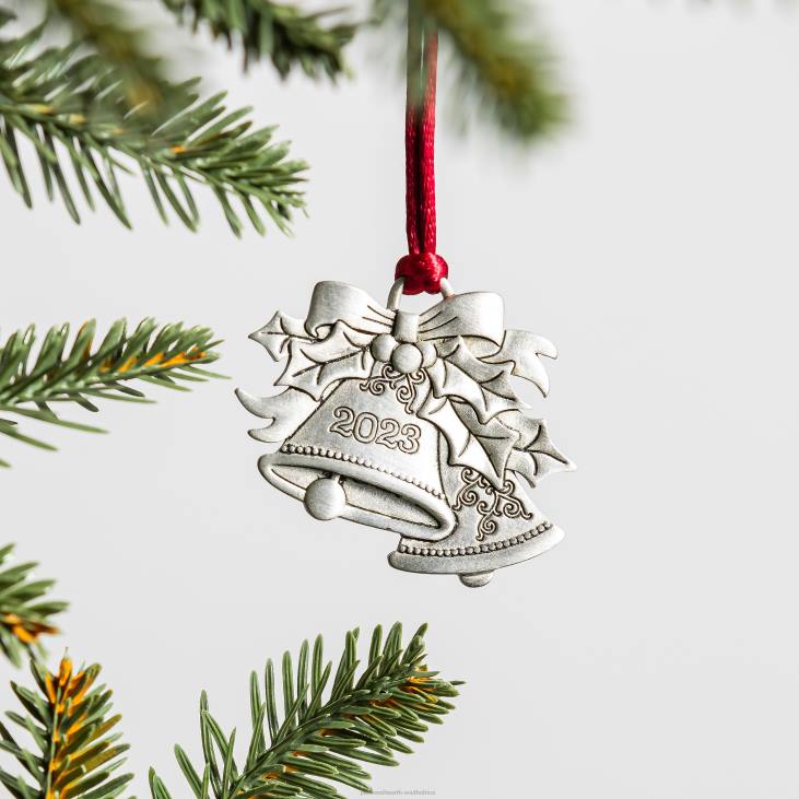 Seasonal & Gifts Plow & Hearth Solid Pewter Christmas Tree Ornament - Poinsettia NFLB2162
