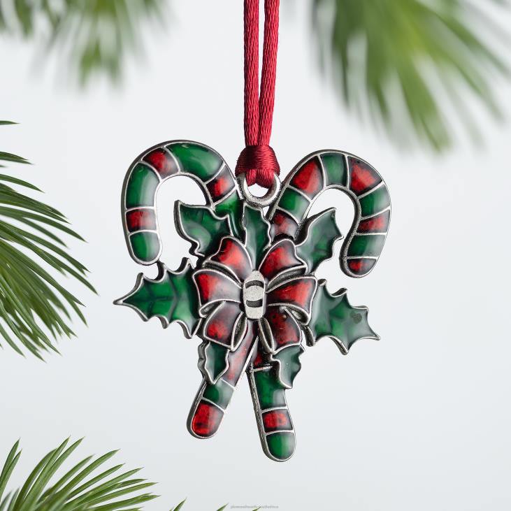Seasonal & Gifts Plow & Hearth Solid Pewter Christmas Tree Ornament - Poinsettia NFLB2162