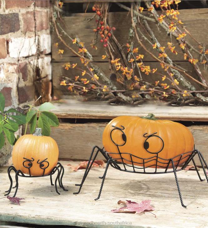 Seasonal & Gifts Plow & Hearth Spooky Spider Pumpkin Holders, set of 2 NFLB3122