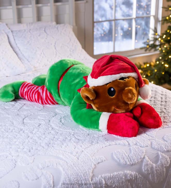 Seasonal & Gifts Plow & Hearth Tingle Elf Plush Cuddle Holiday Body Pillow NFLB2254