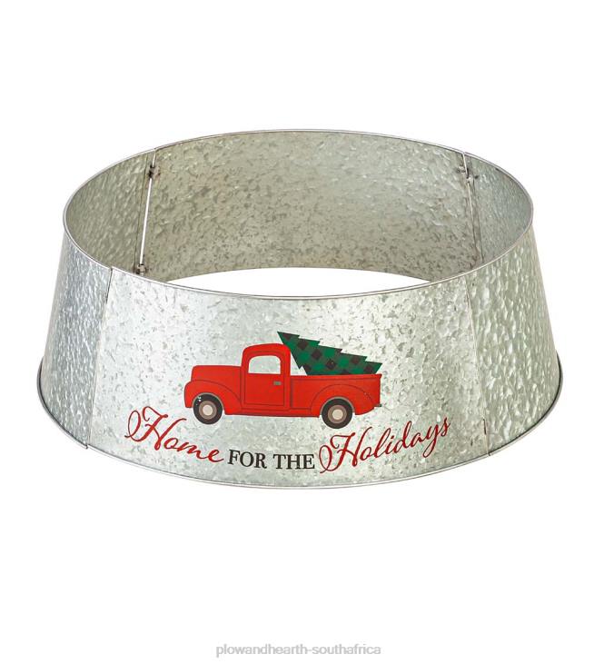Seasonal & Gifts Plow & Hearth Vintage Truck Metal Christmas Tree Collar NFLB2290