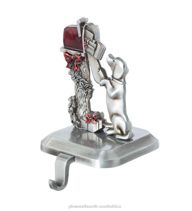 Seasonal & Gifts Plow & Hearth Dog At The Mailbox Christmas Stocking Hanger NFLB2137