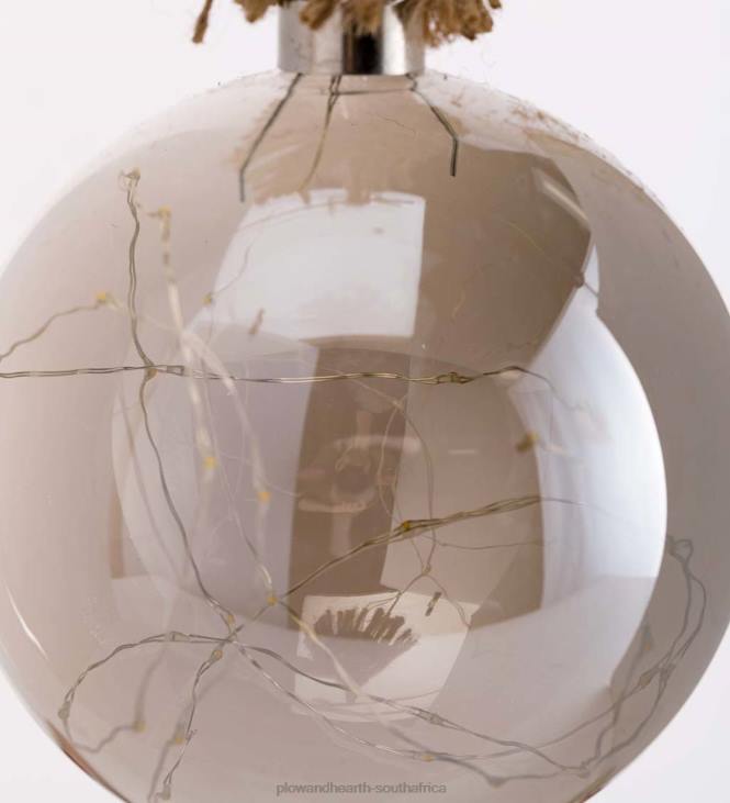 Seasonal & Gifts Plow & Hearth Indoor Lighted Ornaments With Hanging Rope and Integrated Timer NFLB2146