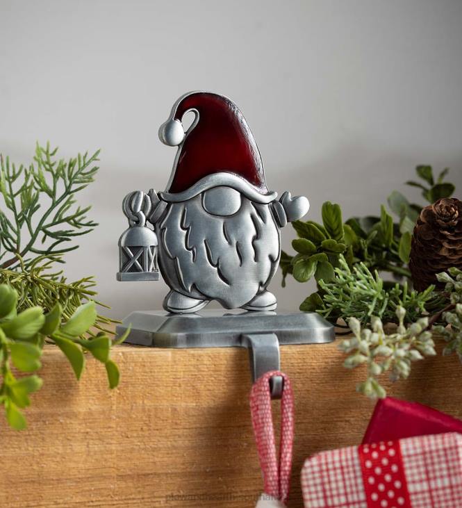 Seasonal & Gifts Plow & Hearth Santa Gnome Christmas Stocking Hanger NFLB2143