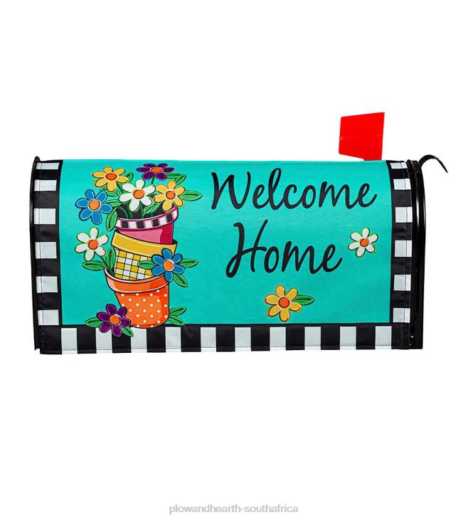 Seasonal & Gifts Plow & Hearth Stacked Spring Flower Pots Mailbox Cover NFLB3113