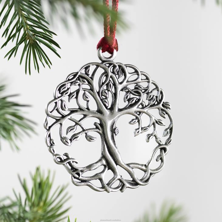 Seasonal & Gifts Plow & Hearth Solid Pewter Christmas Tree Ornament - Tree of Life NFLB2977