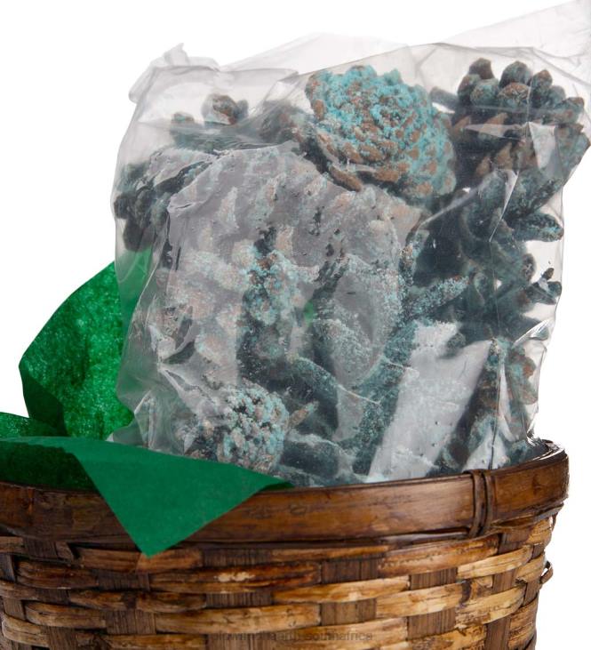 Seasonal & Gifts Plow & Hearth Color-Changing Fireplace Color Cones, 1 lb. in Gift Basket NFLB3252