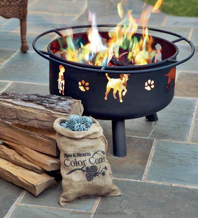 Seasonal & Gifts Plow & Hearth Color-Changing Fireplace Color Cones, 1 lb. in Gift Basket NFLB3252