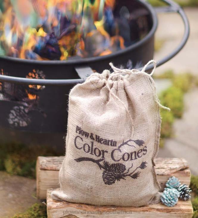 Seasonal & Gifts Plow & Hearth Color-Changing Fireplace Color Cones, 1 lb. in Gift Basket NFLB3252