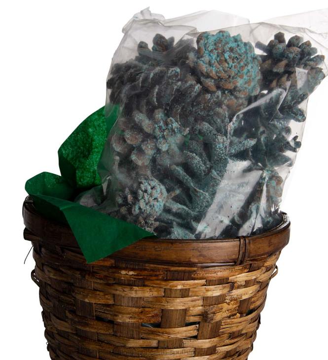 Seasonal & Gifts Plow & Hearth Color-Changing Fireplace Color Cones, 1 lb. in Gift Basket NFLB3252