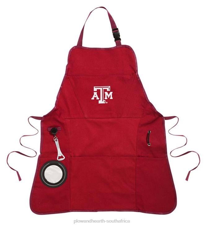 Seasonal & Gifts Plow & Hearth Deluxe Cotton Canvas College Team Pride Grilling/Cooking Apron - Texas A & M NFLB3025