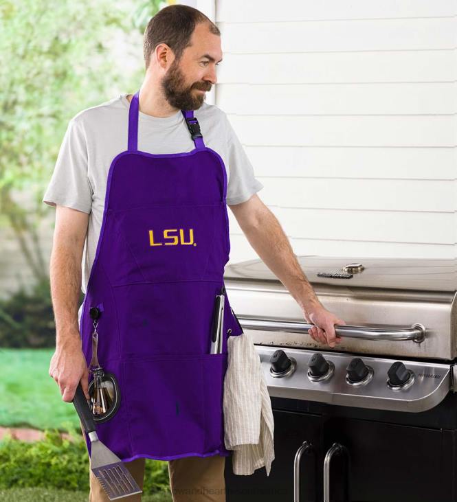 Seasonal & Gifts Plow & Hearth Deluxe Cotton Canvas College Team Pride Grilling/Cooking Apron - Univ of Texas NFLB3092