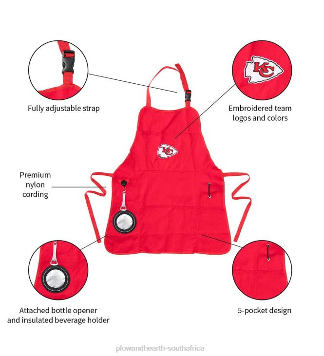 Seasonal & Gifts Plow & Hearth Deluxe Cotton Canvas NFL Team Pride Grilling/Cooking Apron - Chicago Bears NFLB2988