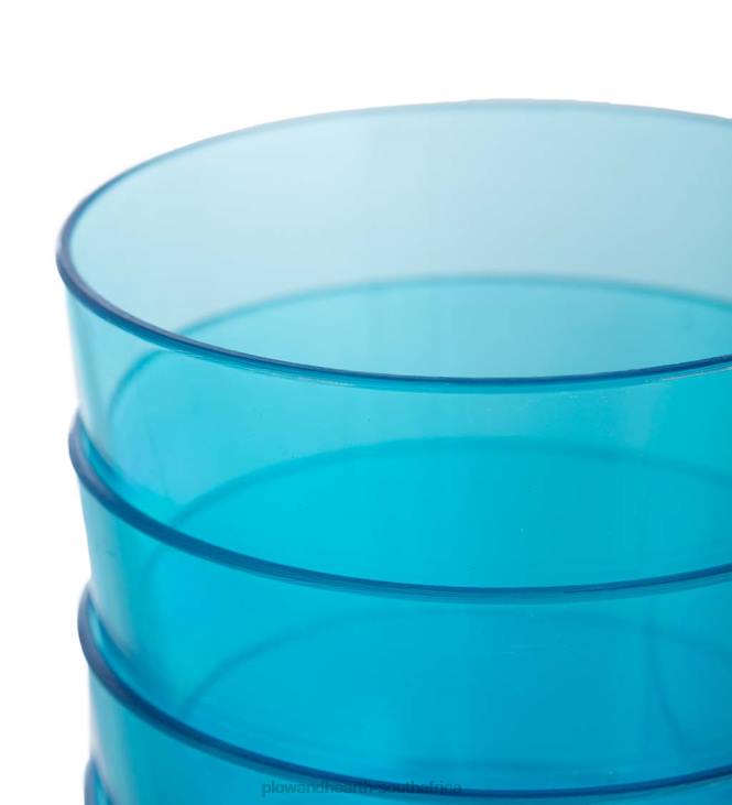 Seasonal & Gifts Plow & Hearth Lake Blue Acrylic Short 15 oz. Tumblers, Set of 6 NFLB3188