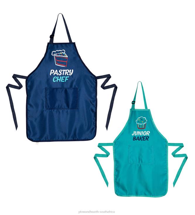 Seasonal & Gifts Plow & Hearth Mommy and Me Aprons, Set of 2 - Pastry Chef & Junior Baker NFLB3002