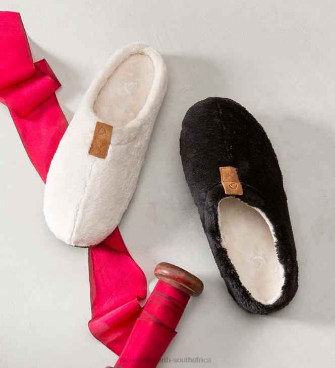 Seasonal & Gifts Plow & Hearth Acorn Spencer Spa Hoodback Women's Slippers - Black - S (5-6) NFLB3020