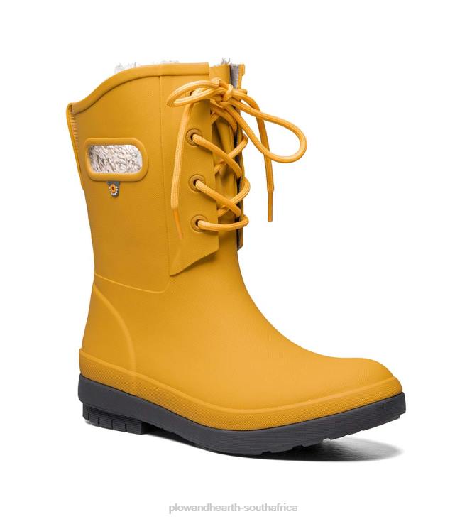 Seasonal & Gifts Plow & Hearth BOGS Amanda Plush II Lace Up Waterproof Rain Boots - Black - Size 07 NFLB1075