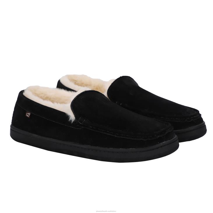 Seasonal & Gifts Plow & Hearth LaMO Men's Suede Harrison Moccasins - Black - Size 7 NFLB3018