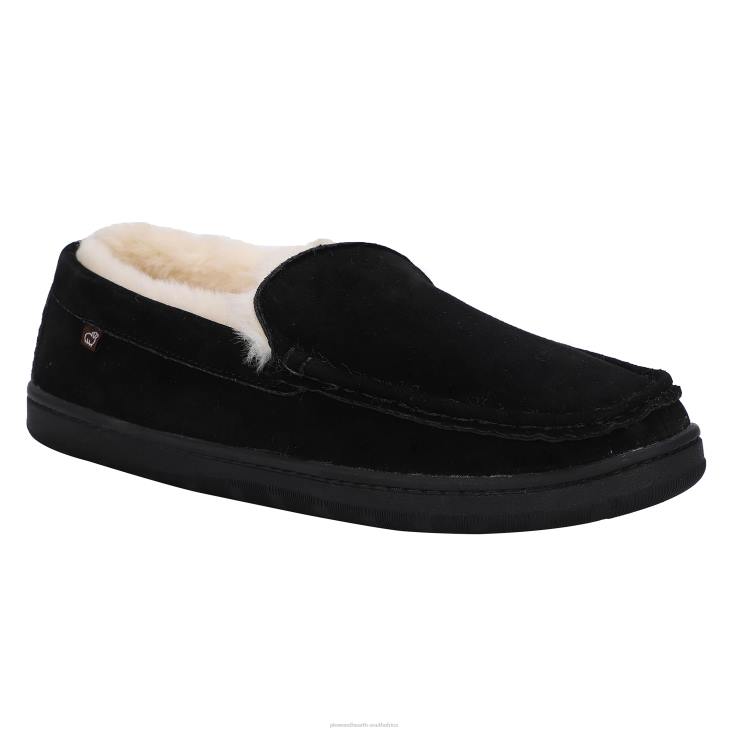 Seasonal & Gifts Plow & Hearth LaMO Men's Suede Harrison Moccasins - Black - Size 7 NFLB3018