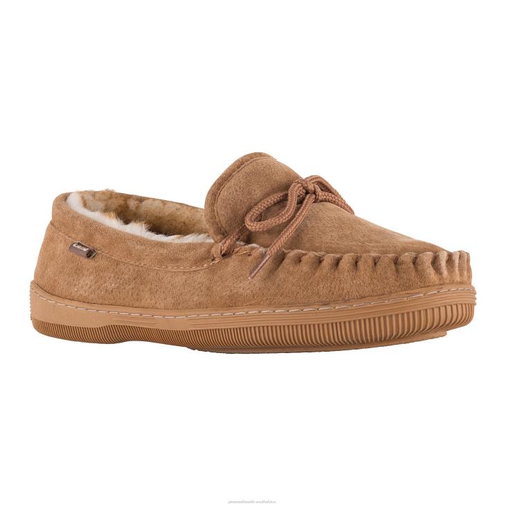 Seasonal & Gifts Plow & Hearth LaMO Women's Suede Slip-On Moccasin Slippers - Chestnut - Size 5 NFLB3024