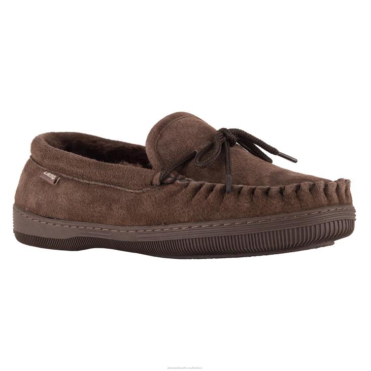 Seasonal & Gifts Plow & Hearth LaMO Women's Suede Slip-On Moccasin Slippers - Chestnut - Size 5 NFLB3024