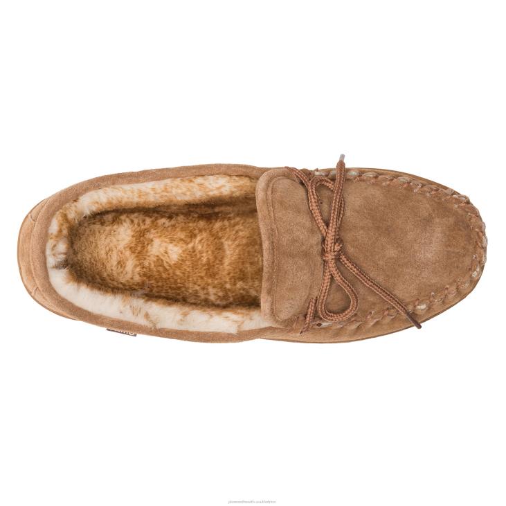 Seasonal & Gifts Plow & Hearth LaMO Women's Suede Slip-On Moccasin Slippers - Chestnut - Size 5 NFLB3024