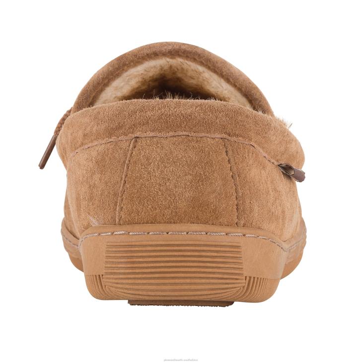 Seasonal & Gifts Plow & Hearth LaMO Women's Suede Slip-On Moccasin Slippers - Chestnut - Size 5 NFLB3024
