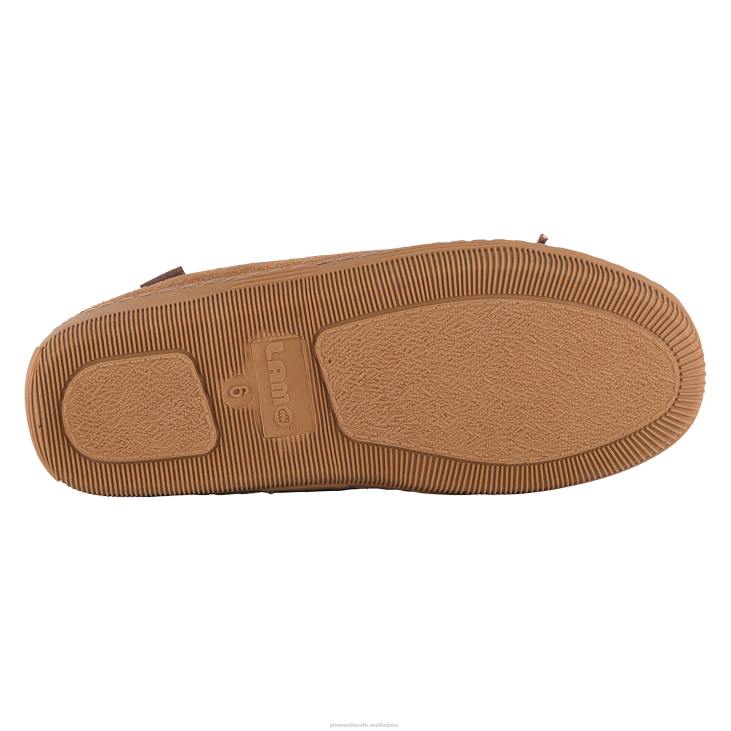 Seasonal & Gifts Plow & Hearth LaMO Women's Suede Slip-On Moccasin Slippers - Chestnut - Size 5 NFLB3024