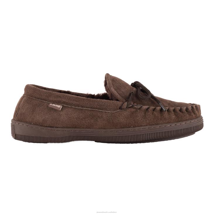 Seasonal & Gifts Plow & Hearth LaMO Women's Suede Slip-On Moccasin Slippers - Chestnut - Size 5 NFLB3024