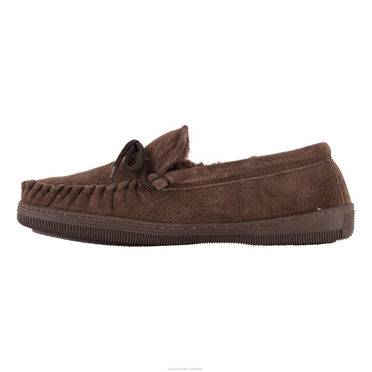 Seasonal & Gifts Plow & Hearth LaMO Women's Suede Slip-On Moccasin Slippers - Chestnut - Size 5 NFLB3024