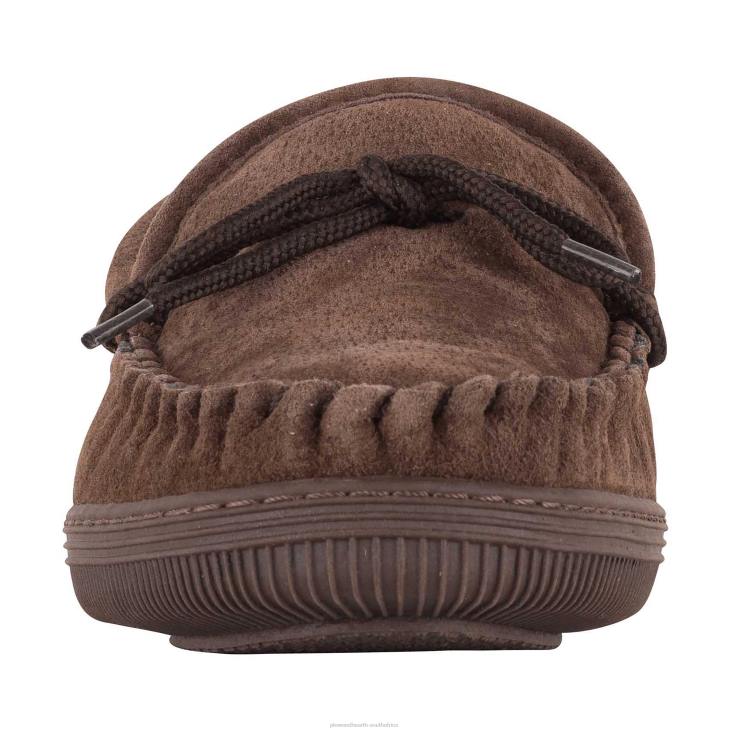 Seasonal & Gifts Plow & Hearth LaMO Women's Suede Slip-On Moccasin Slippers - Chestnut - Size 5 NFLB3024