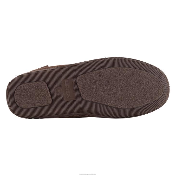 Seasonal & Gifts Plow & Hearth LaMO Women's Suede Slip-On Moccasin Slippers - Chestnut - Size 5 NFLB3024