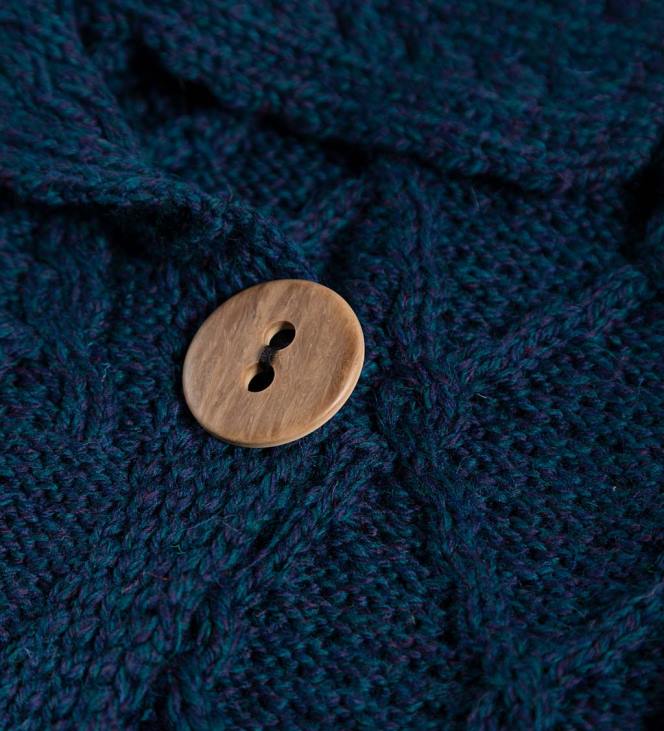 Seasonal & Gifts Plow & Hearth Merino Wool Corina Cardigan Sweater with Single-Button Front - Mustard - L (12-14) NFLB2981