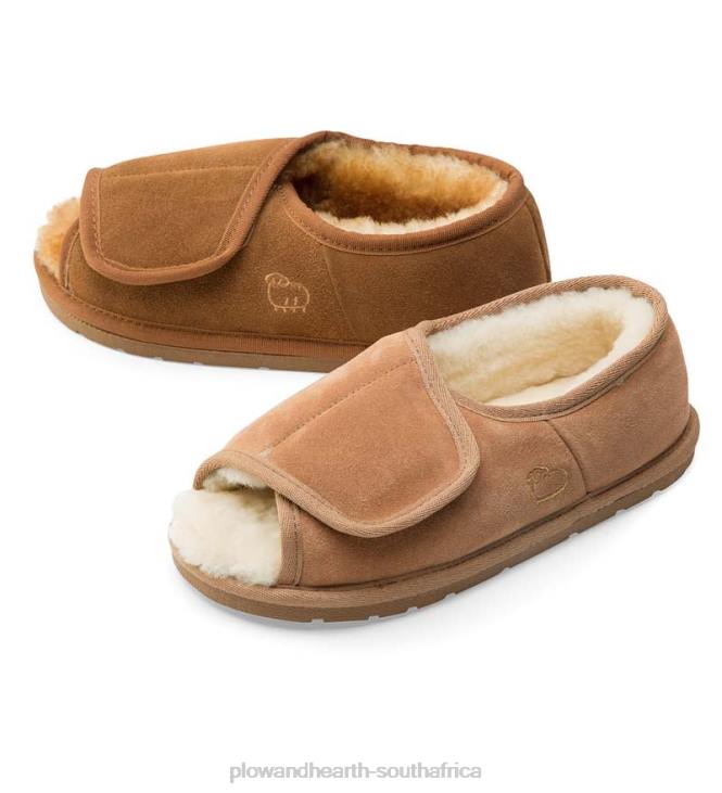 Seasonal & Gifts Plow & Hearth Sheepskin Wrap Slippers With Closed Back NFLB3069